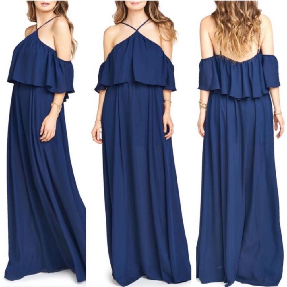 Show Me Your Mumu Rebecca Ruffle in Navy